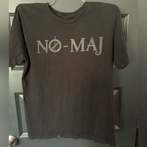 Men’s medium Fantastic Beasts No-Maj shirt, lightly worn, paint spot on the hem